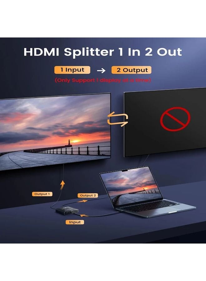 Matte Black 8K60Hz 4K144Hz HDMI 2.1 Switch 2 in 1 Out Bi Directional Switcher Compatible with PS5 Series X - Image 4
